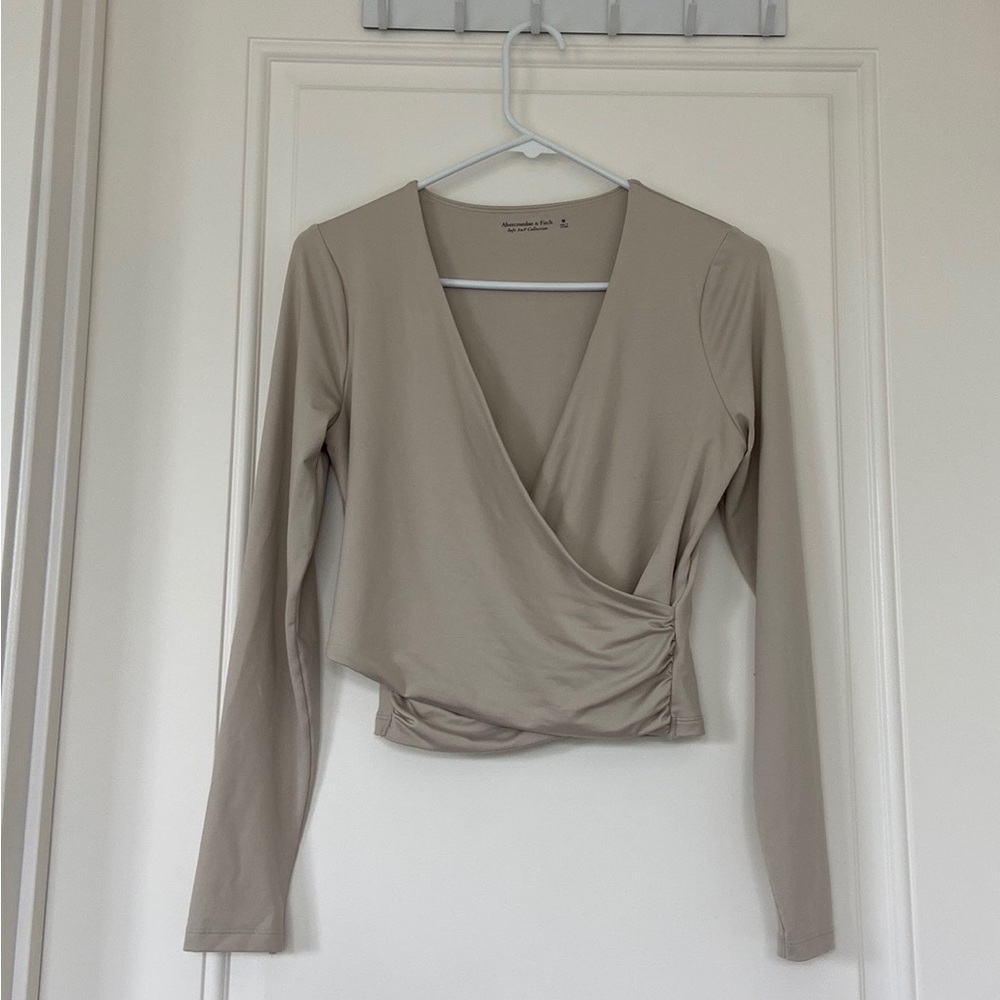 Abercrombie & Fitch Long-sleeve Wrap Top